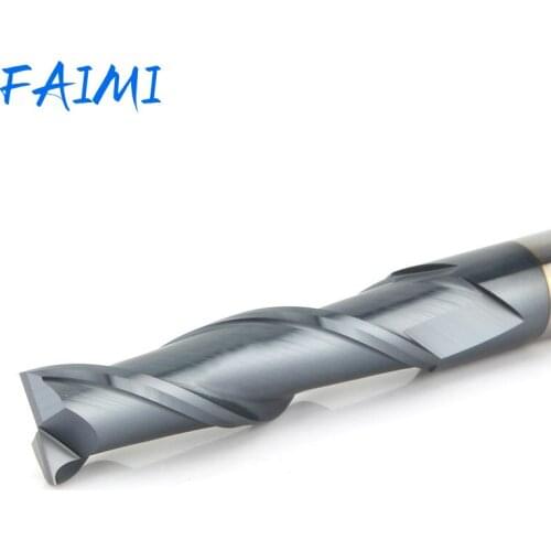 Carbide Milling Cutters Tungsten Steel Extended End Mills 2 Flutes CNC Metal Cutting Tools Length 75mm 100mm 150mm