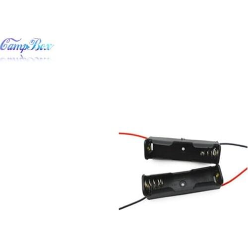 10Pcs 1xAA Battery Case Holder Socket Wire Junction Boxes With 15cm Wires