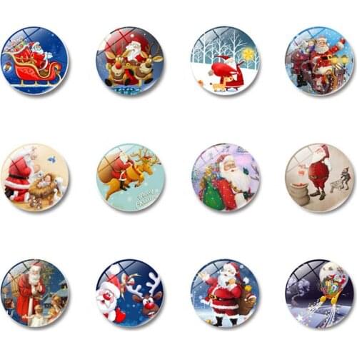10pcs Neodymium Magnets Fridge Christmas Souvenir Snowman Christmas Tree Santa Claus Decor Magnetic Sticker Magnet Notes Message