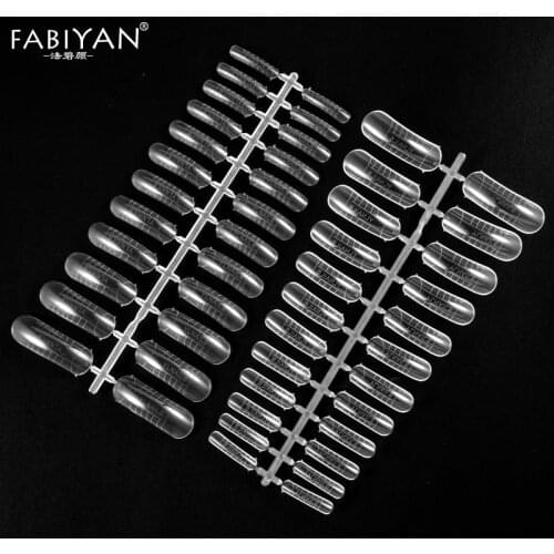 100/120/240Pcs False Nail Art Tips Mold Quick Extension Builder DIY Manicure Tools With Scale Form Finger Transparent