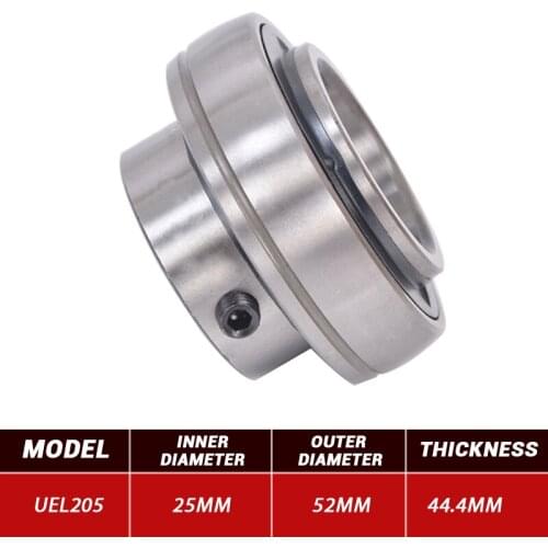 3pcs Outer Wire Bearing UEL205 Mental Pillow Block Bearing UEL205 25mm*52mm*44.4mm Steel Bearings High Quality