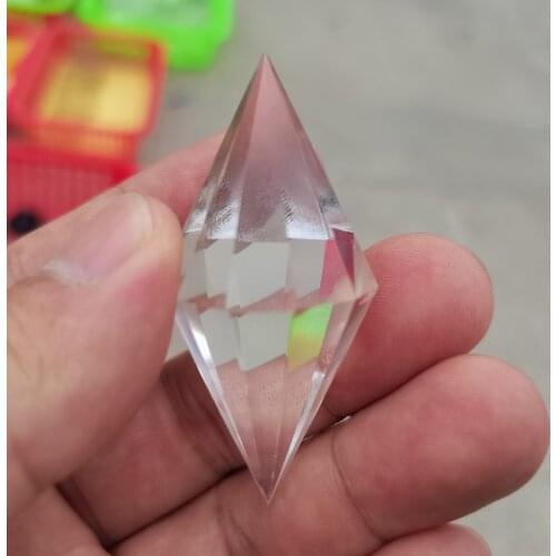 6cm New ! 12 sides Natural Vogel Style Clear Quartz Crystal Double Terminated Point Wand Reiki Healing