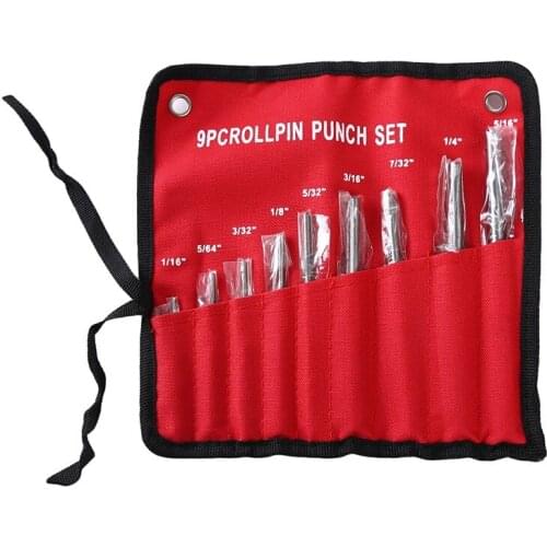9Pcs / Set Handwork Hole Cutting DIY Hollow Punch Tool Leather Craft Watch Belt Steel Puncher Hole Alloy Tool