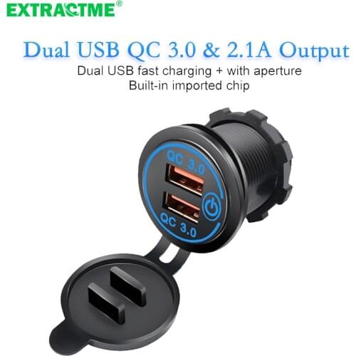 Cigarette Lighter Socket Car USB 12V-24V Cigarette Powerful Lighters QC3.0 Fast Charging Phone Ipad Charge Electronics Accessor