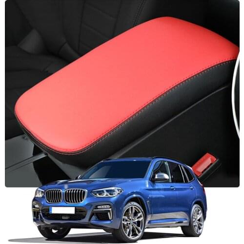 LFOTPP Car Armrest Box Cover For X3 G01 2018 2019 2020 Central Control Armrest Storage Box Pad Auto Interior Accessories Red