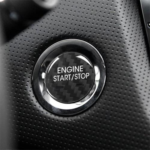 For Cadillac XTS XT5 CT6 SRX CTS ESCALADE CT6 PLUG IN Accessories Carbon Fiber Sticker Interior Car Engine Start Button