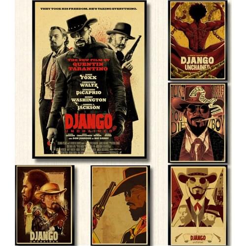 Quentin Tarantino series movie django unchained poster kraft paper print wall art painting vintage poster home decor