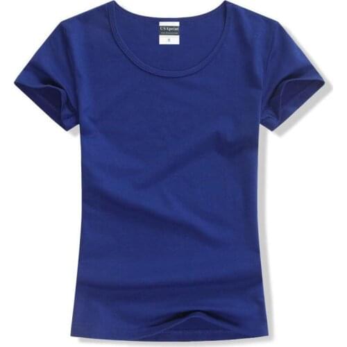 New fashion women t-shirt brand tee shirt femme Short Sleeve Cotton tshirt for women casual clothing solid color O-neck t shirt