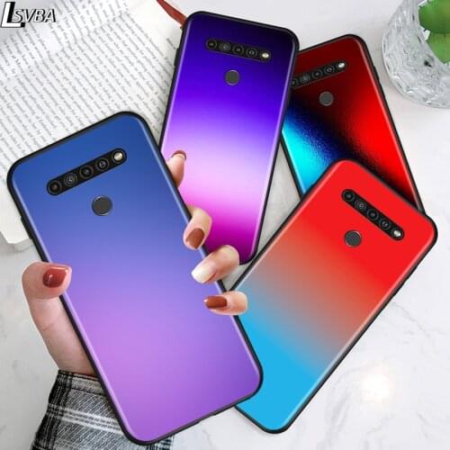 Gradient Color for LG G8 G8S G8X V30 V35 V40 V50 V60 ThinQ Q60 K40 K50 K51 K61 K71 K92 K62 Soft Black Phone Case