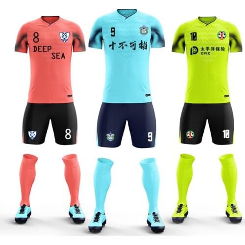 Survetement Football 2020 Kids Men Soccer Jerseys Set Blank Adult Team Clothes Children Sports Training Tracksuits Uniform Print