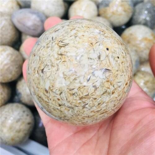 Natural silk shell crystal ball home decoration ball divination round crystal wedding photography accessories