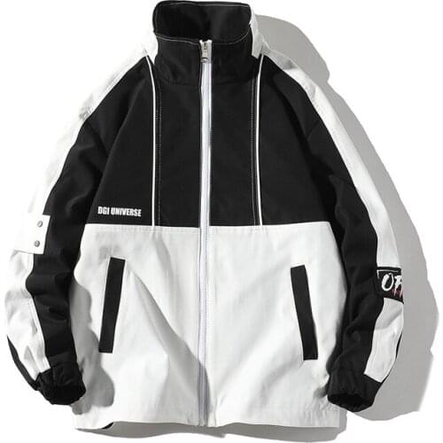 Spring Autumn Jacket Men Patchwork Hip Hop Windbreaker Jacket Male Outwear High Quality Fashion Casual Coats Streetwear