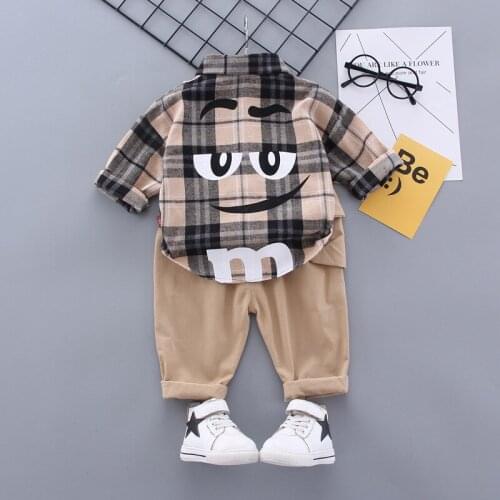 Summer 100% Cotton Kids Clothing Sets Casual Childrens Clothing Shirt+Shorts 2 Pcs Baby Boys Clothes Plaid Boy Clothing 1-5 Y
