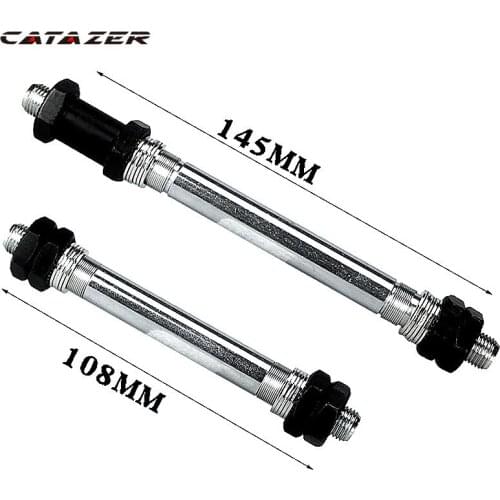 Bicycle Wheel Hub Axle Front Rear Steel Hollow Spindle Shaft Vintage M10 X 145mm 108mm 3/8" for Fixie BMX MTB E BIKE Road Skewer