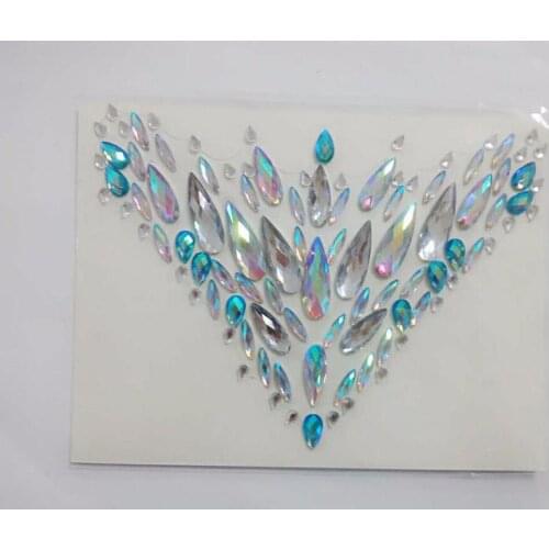 2017 Bindi Sticker Handpicked Boho And Tribal Style Body Decor Sticker can be Stick On Self Adhesive Gems Chest nipple Sticker