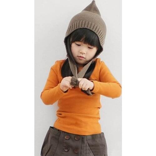 Autumn T-shirt For Kids Girls Long Sleeve Tee Tops Soft Solid Kids Boys Tees Candy Color Baby Girls Cotton T-Shirts