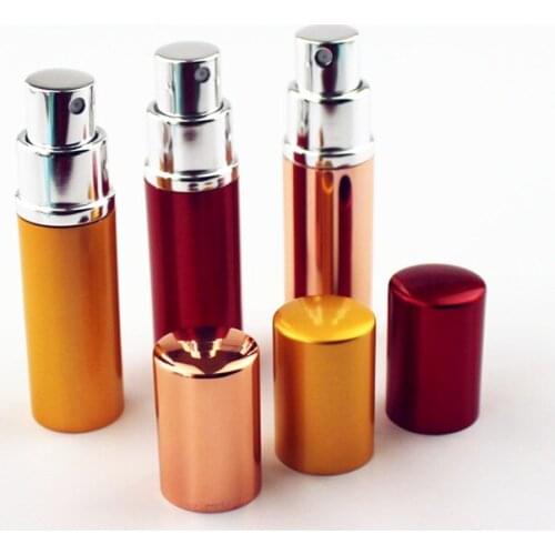 Print Logo 1PC 5ml 10ml Portable Mini Perfume Glass Bottle Travel Aluminum Spray Atomizer Empty Metal Parfume Atomiser Sprayer