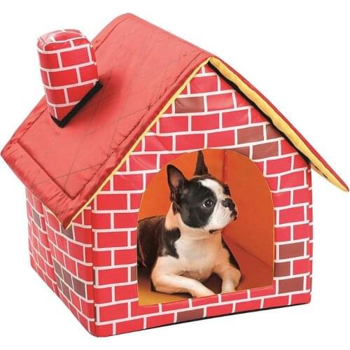Portable Dog House Foldable Winter Warm Pet Bed Nest Tent Cat Puppy Kennel Pet Bed Nest Tent