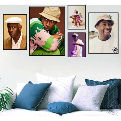 Tyler the Creator Poster Hip Hop Rap Music Rapper Model Wall Art Painting Silk Canvas Posters and Prints For Living Room Decor