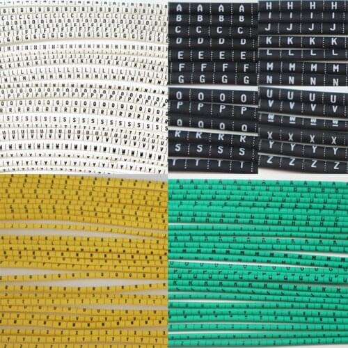2600PCS/set Plastic heat shrink tubing 3:1 wiht glue cable marker with glue label Wire letter A-Z 1.6-15mm PVC insulation