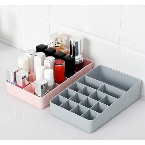 Plastic 15 Slots Lipstick Organizer Transparent Lip Gross Storage Box Large Capacity Makeup Organizer Cosmetic Lipstick Holder