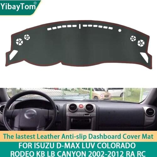 Durable PU Leather Dashboard Anit-slip Anti-UV Protective mat For Isuzu D-Max LUV Colorado Rodeo KB LB Canyon 2002-2012 RA RC