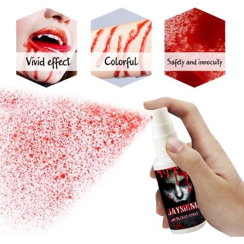 Halloween Fake Blood Bleeding Spray Party Horror Realistic Hematopoietic Props Plasma Edible Cosplay Makeup Props Blood Splatter