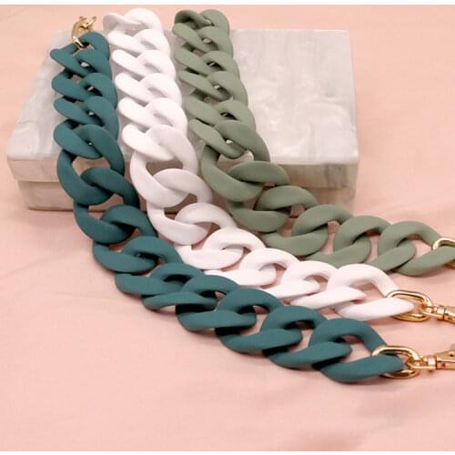 1PC 38cm Detachable Replacement Shoulder Bag Strap Fish Bone Acrylic Resin Handbag Chain Strap Bands Bag Accessories Bag Handles