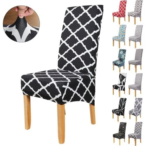 Spandex Stretch Printed Banquet Chair Cover Party Decor Dining Room Seat Cover Extra Large Slipcover Home Decoration D30