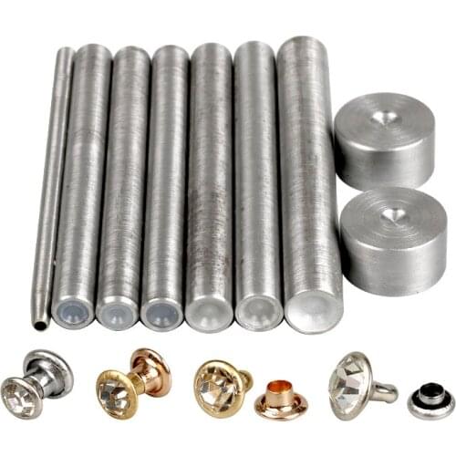 Leather Rhinestones Rivets Hand Die Tool Press Stud Setter Setting For DIY Leathercraft Bag Shoes Belt