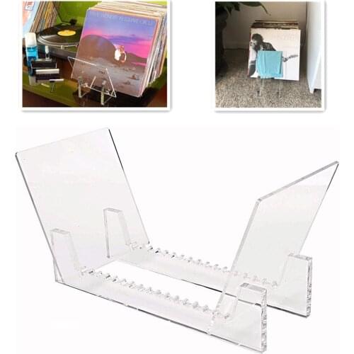 Record Holder Acrylic Music Albums Display Stand Can Holds Up To 50 Records Whole Crystal Clear Design For Music Enthusiast