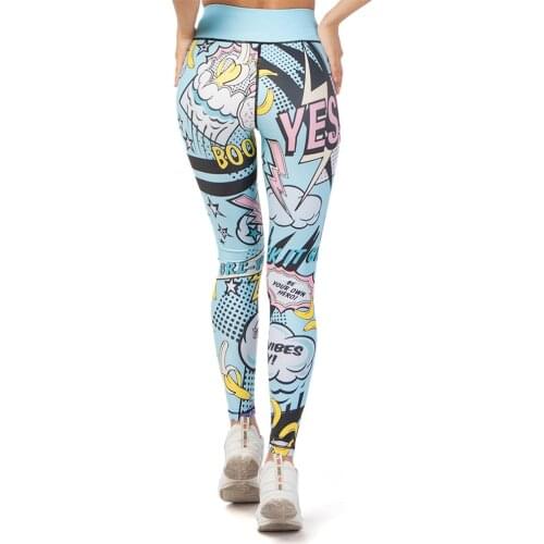 Cartoon Pattern Women Seamless Yoga Pants Push Up Leggings Fitness Gym Sport Running Yoga High Waist Workout Leggings