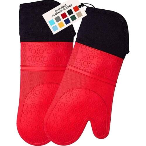 Heat Resistant silicone Gloves barbecue oven Insulation glove Cooking Grill Glove Oven Mitt Baking Kitchen gloves