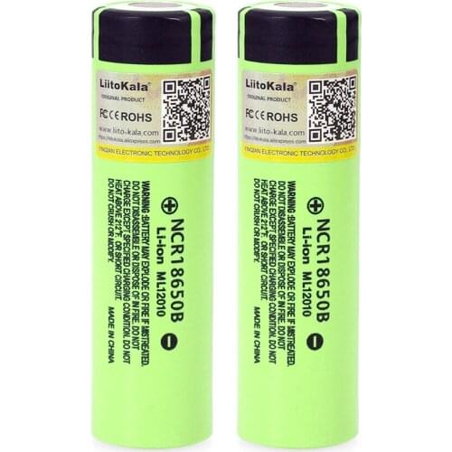 12PCS/lot Liitokala original 18650 3400mAh NCR18650B 3.7V battery Lithium Rechargeable Battery For Flashlight Batteries