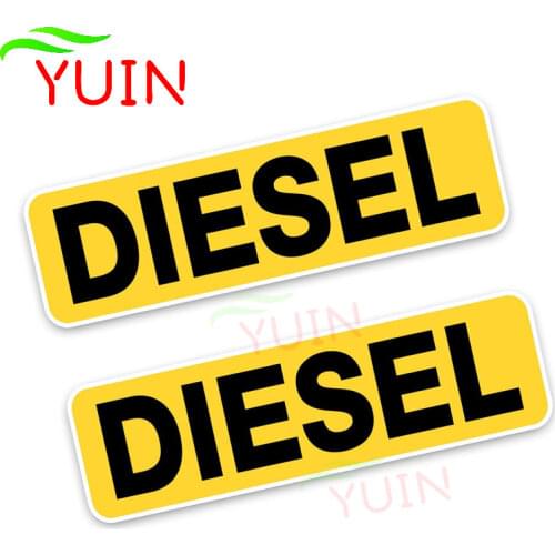 2 X Reminder DIESEL FUEL Only Fashion Funny Car Sticker Motorcycle Accessories PVC Bumper Decorative Waterproof Decal 11*3cm