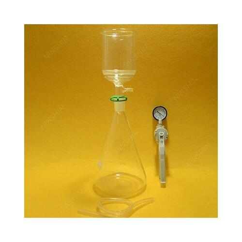 2000ml,24/40,Suction Filtration Kit,90mm Filter Funnel,Glass Flask,Vacuum Pump