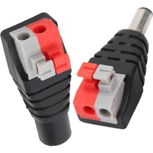 5.5x2.1mm DC Power Connector Male Female Free Welding Socket Connector for Camera or LED Light camera DC Connector