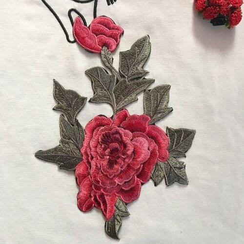 Flower Embroidery Lace Collar Motif Patches Scrapbooking Water Soluble Applique Iron on Stickers Clothes DIY Craft