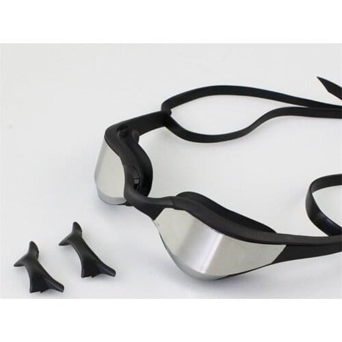 Adult Silicone Mirror Coated Camera Swimming Goggles PC Lens Swim Glasses