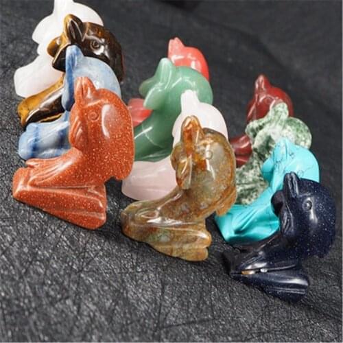 Druzy 12PC Natural Crystal Stone Adornment Carved Cute Dolphin Shape Charms Pendants for Jewelry Making Wholesale Decoration