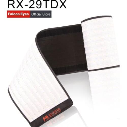 Falcon Eyes Photography Lighting RX-29TDX Bi-Color Dimmable 3000K-5600K 100W Waterproof Flexible Studio Light For Video Youtube