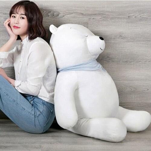 Fancytrader Cuddly Soft Stuffed Animals Polar Bear Doll Big Giant Pop Anime White Bears Toys 100cm 39inch Nice Gifts