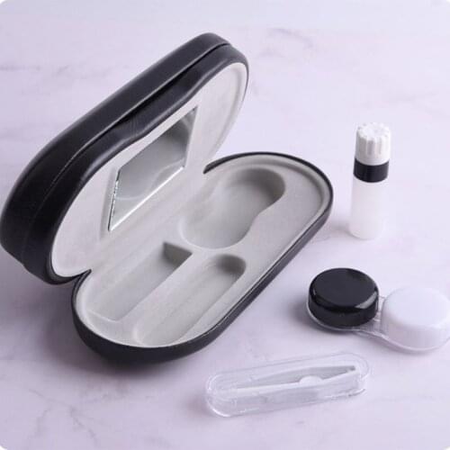Creative Dual Use Glasses Case Handmade Double Layer Box Multi-purpose Contact Lens Boxes For Men Women Unisex