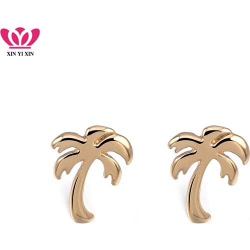 Classic Coconut Tree Earrings Charming Summer Stud Earrings For Women Beach Style Plant Jewelry Christmas Gifts Dropshipping