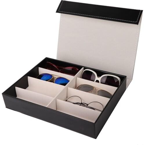 8 Grids Slots Glasses Sunglasses Display Box Storage Case Organizer Holder Eyeglass Jewelry Luxury Container Gift Jeweler