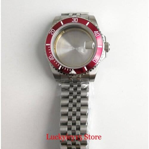 Stainless Steel 40mm Watch Case with Alloy Bezel + Jubilee Watch Strap Fit ETA 2836 MIYOTA 8215 Movement