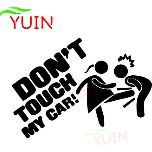 Creative Car Sticker Don't Touch My Cars Decoration Decal Fashion Rear Windshield Auto Accessories Waterproof Sunscreen Stickers