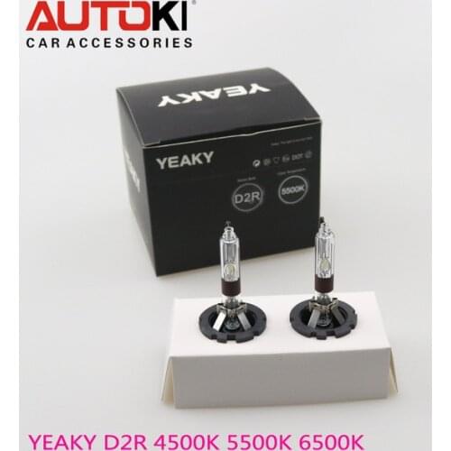 Autoki Yeaky Series 35W 12V High Bright HID Xenon Bulb D2R Bi-xenon Projector Lens replacement halogen bulbs 4500K 5500K 6500K