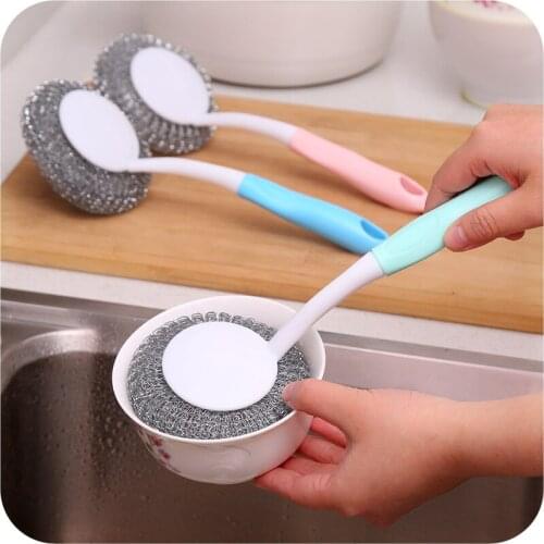 Kitchen Items Pot Washing Brush with Long Handle Kitchen Items Cleaning Supplies
