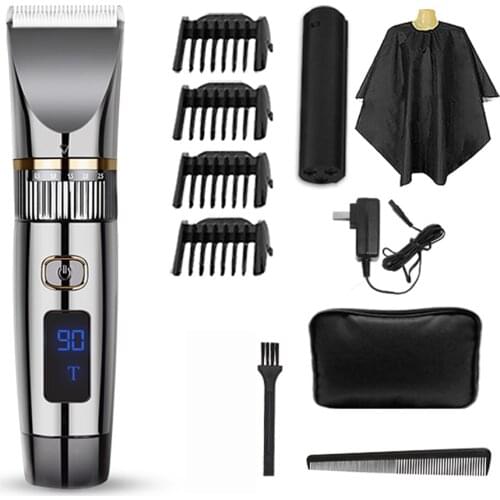 Riwa Electric Hair Clipper Cordless Barber Professional haircut kit hair trimmer for men haircut with Led Display